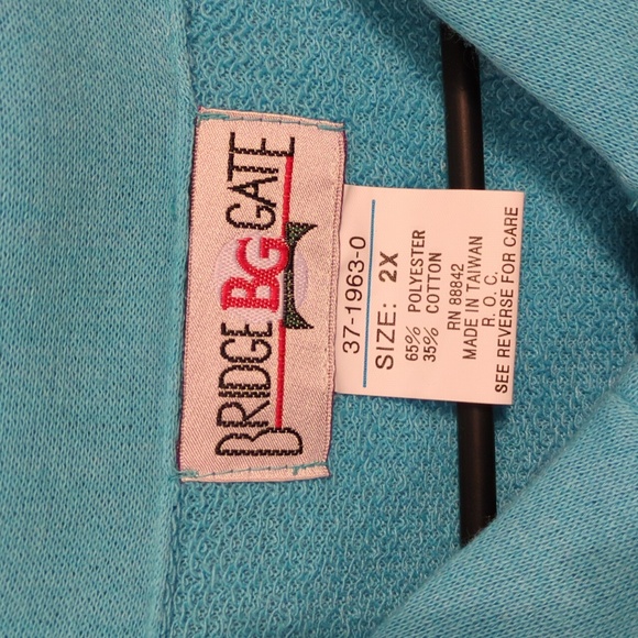 Teal 2x Zip Up Sweatshirt - Picture 2 of 5